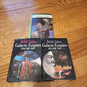 Galactic Empires Volumes 1 & 2 Brian Aldiss Arthur Clarke Tales Sci-Fi Books